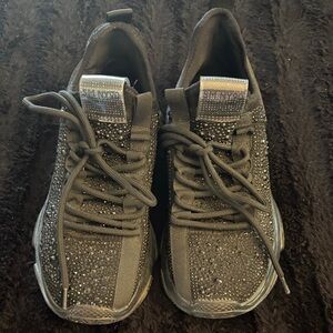 Steve Madden Black Glitter Sneakers